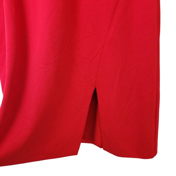 Lauren By Ralph Lauren Halter Neck Midi Dress Size 12 Vibrant Red Cocktail Party - Picture 5 of 7